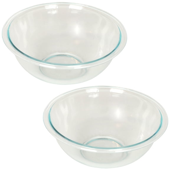 Pyrex 325 2.5 Quart/2.35 Liter Clear Glass Baking Mixing Bowl (2-Pack)