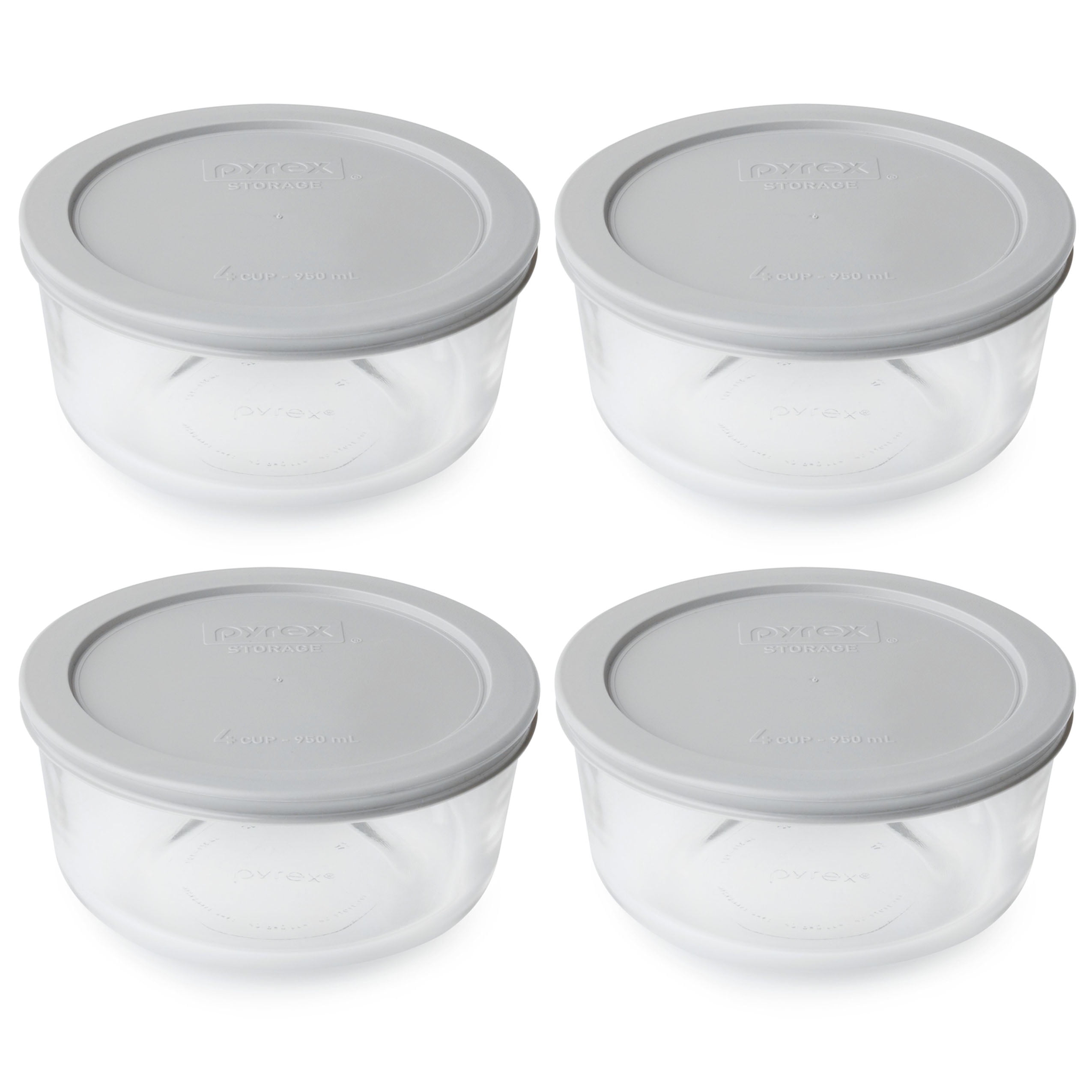 Round Glass Storage Pyrex Cup Square Lid Replacement Storage
