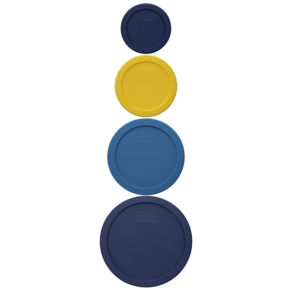 Pyrex 4-Piece Dart Frog Themed Lid Replacement Bundle for 1, 2, 4, and 7-Cup