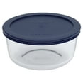 thumbnail image 1 of Pyrex 4-cup Glass Food Storage Container with Blue Lid, 1 of 8
