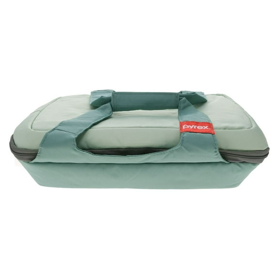 Pyrex 5-Quart Portable Sage Green Insulated Casserole Carrier for Hot or Cold Food
