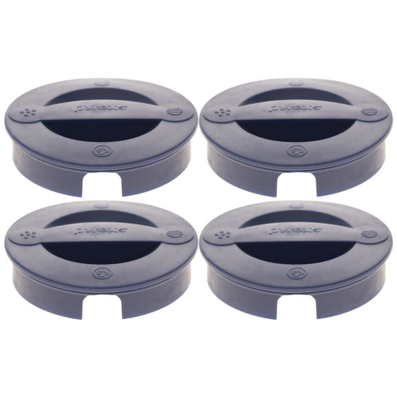 Pyrex 516-RRD-PC 2-Cup Dark Blue Measuring Cup Replacement Lid Cover (4-Pack)