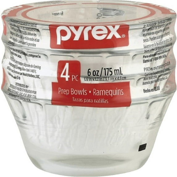 Pyrex 6-Ounce Custard Cups, Set of 4 (Pack of 4)