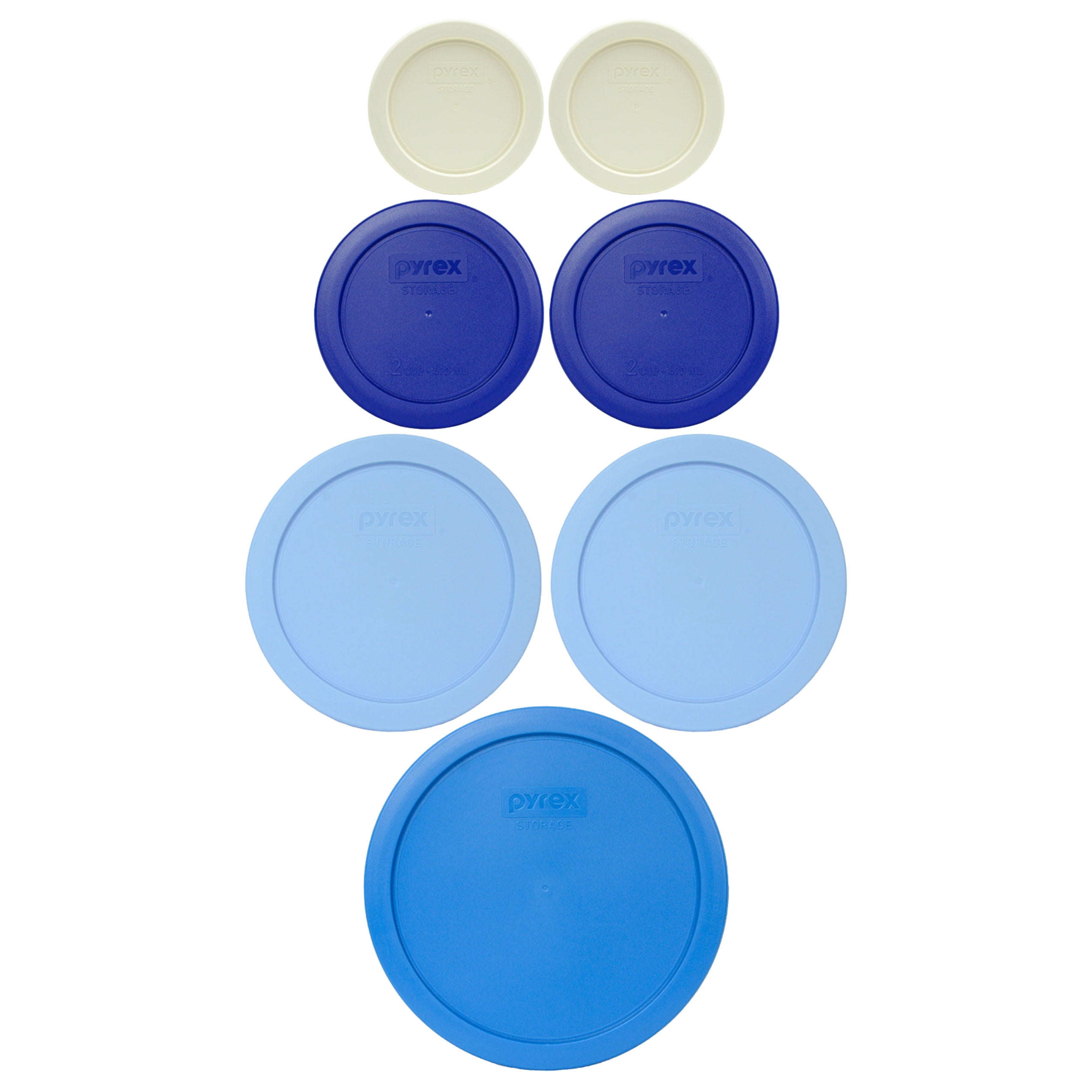 Pyrex 7 Lid Partly Cloudy Sky Color Schemed Bundle For Pyrex Glassware