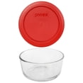 thumbnail image 1 of Pyrex 7200 2-Cup Glass Bowl & 7200-PC Poppy Red Lid, 1 of 1