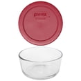 thumbnail image 1 of Pyrex 7200 2-Cup Glass Bowl & 7200-PC Sangria Red Lid, 1 of 1