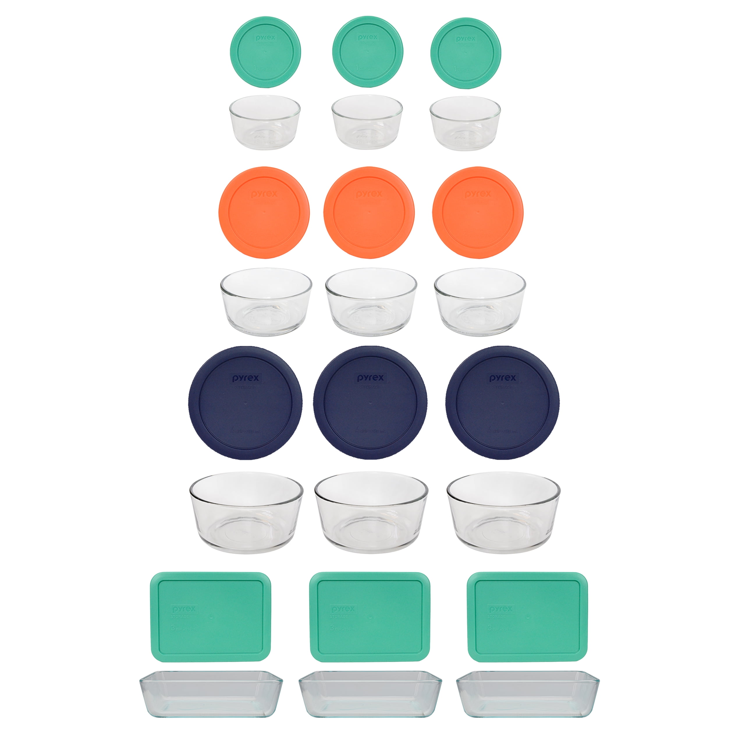 Pyrex 7200, 7201, 7202, and 7210 Glassware with compatible assorted ...