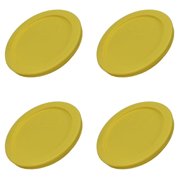 Pyrex 7200-PC 2-Cup Pastel Yellow Food Storage Replacement Lid (4-Pack)