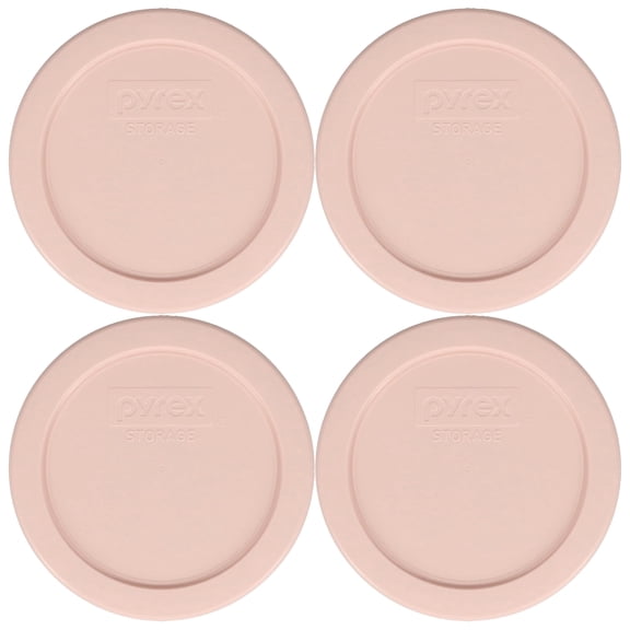 Pyrex 7200-PC 2-Cup Rosewater Pink Food Storage Replacement Lid (4-Pack)