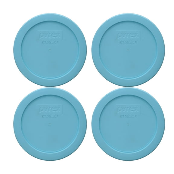 Pyrex 7200-PC 2-Cup Splash Blue Replacement Food Storage Lid - 4-Pack