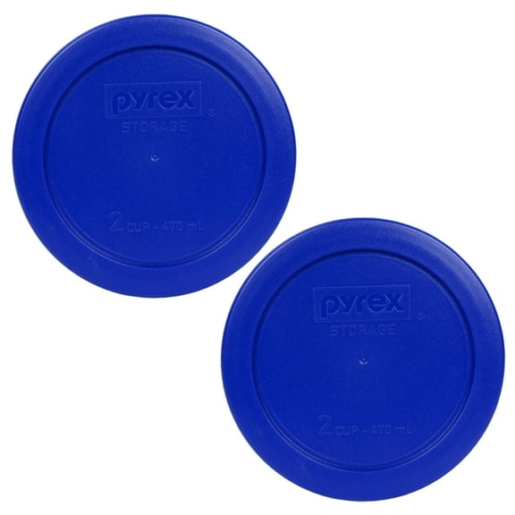 Pyrex 7200-PC Cadet Blue Plastic Storage Replacement Lid Cover (2-Pack)
