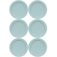 thumbnail image 1 of Pyrex 7200-PC Muddy Aqua Round Plastic Food Storage Replacement Lid Cover (6-Pack), 1 of 2
