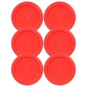 Pyrex 7200-PC Red Plastic Storage Replacement Lid Cover (6-Pack)