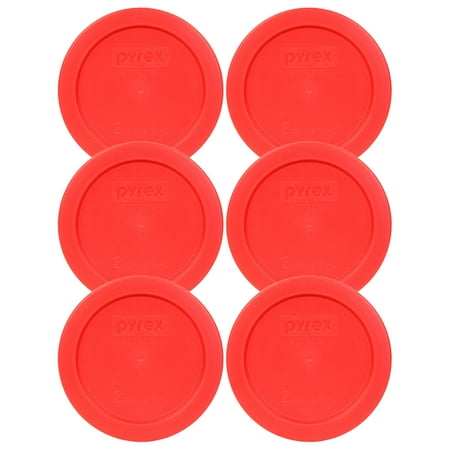 Pyrex 7200-PC Red Plastic Storage Replacement Lid Cover (6-Pack)