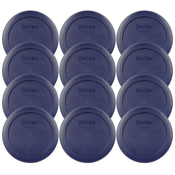 Pyrex 7200-PC Round Blue Replacement Plastic Lid Cover (12-Pack) for Pyrex 7200 2-Cup Bowl (Sold Separately)