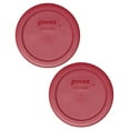 thumbnail image 1 of Pyrex 7200-PC Sangria Red Round Plastic Storage Replacement Lid Cover (2-Pack), 1 of 2