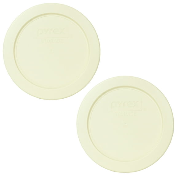 Pyrex 7200-PC Sour Cream Round Plastic Storage Replacement Lid Cover (2-Pack)