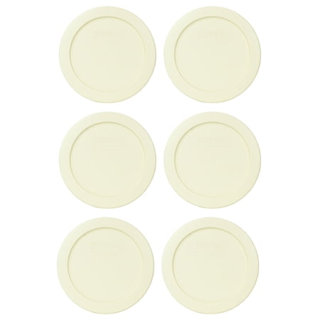 Pyrex 7200-PC Sour Cream Round Plastic Storage Replacement Lid Cover (6-Pack)