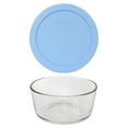 thumbnail image 1 of Pyrex 7201 4-Cup Glass Storage Bowl and 7201-PC Blue Cornflower Plastic Lid, 1 of 5