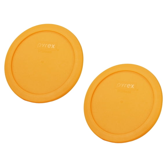 Pyrex 7201-PC 4-Cup Lemondrop Yellow Food Storage Replacement Lid (2-Pack)