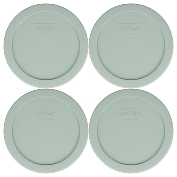 Pyrex 7201-PC 4-Cup Tranquil Green Plastic Lid (4-Pack) - Made in USA
