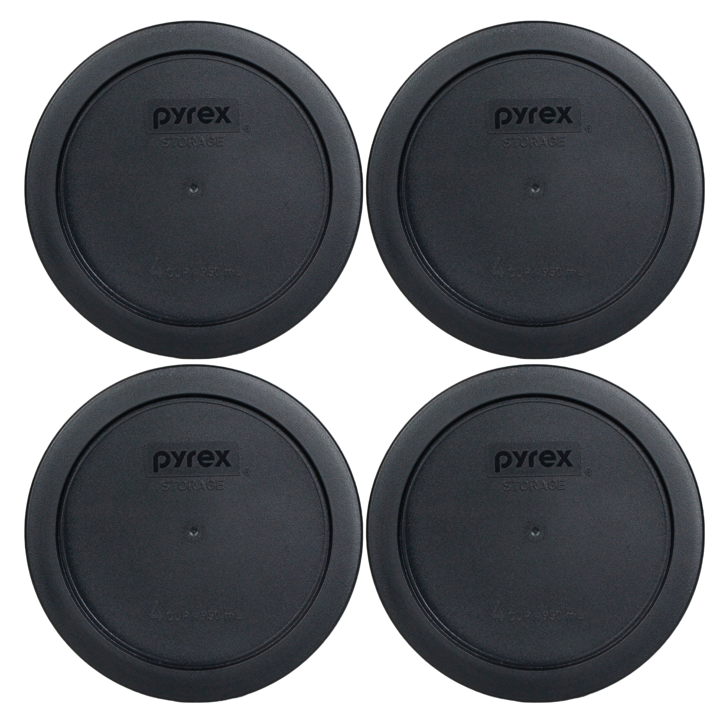 Pyrex 7201-PC Sapphire Blue Snap-On Plastic Storage Lid (4-Pack) - 6