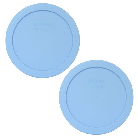 Pyrex 7201-PC Blue Cornflower Plastic Storage Replacement Lid Cover (2-Pack)