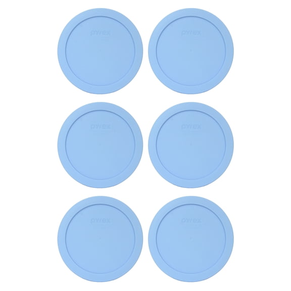 Pyrex 7201-PC Blue Cornflower Plastic Storage Replacement Lid Cover (6-Pack)