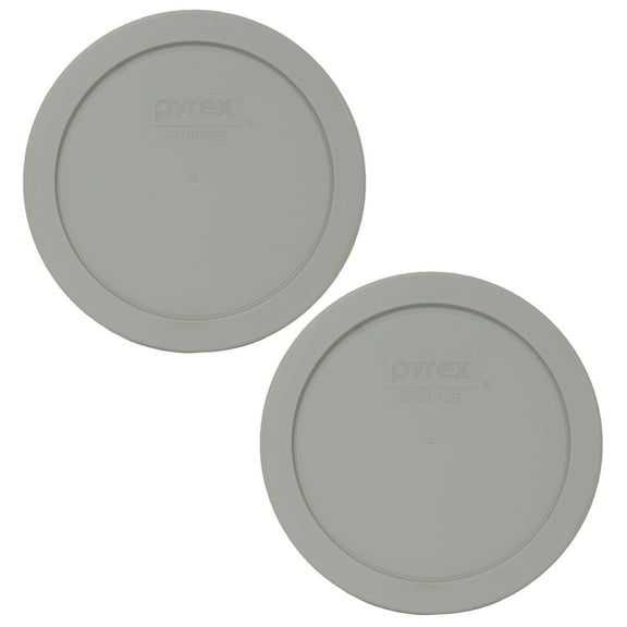 Pyrex 7201-PC Jet Gray Plastic Storage Replacement Lid Cover (2-Pack)