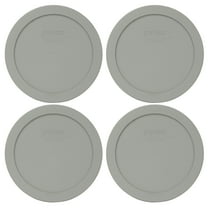 Pyrex 7201-PC Jet Gray Plastic Storage Replacement Lid Cover (4-Pack)