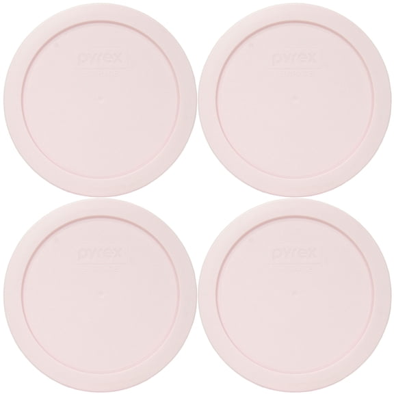 Pyrex 7201-PC Loring Pink Plastic Storage Replacement Lid Cover (4-Pack)