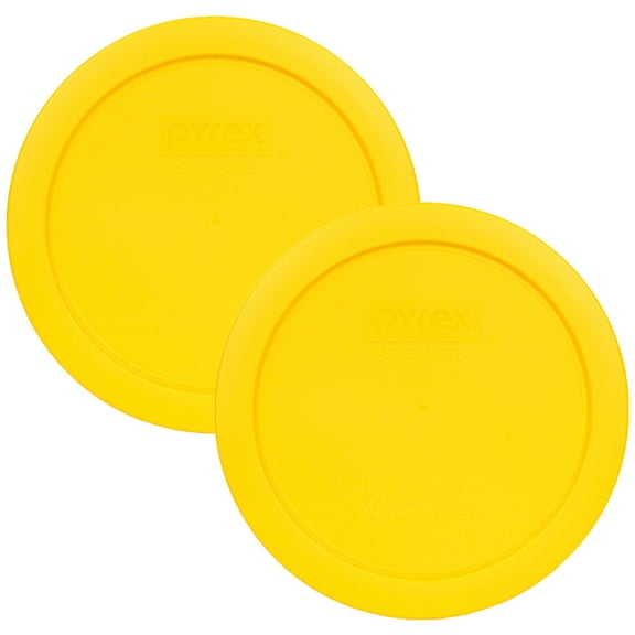 Pyrex 7201-PC Meyer Lemon Yellow Plastic Storage Replacement Lid Cover (2-Pack)