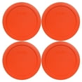 thumbnail image 1 of Pyrex 7201-PC Pumpkin Orange Round Plastic Replacement Lid Cover (4-Pack), 1 of 2