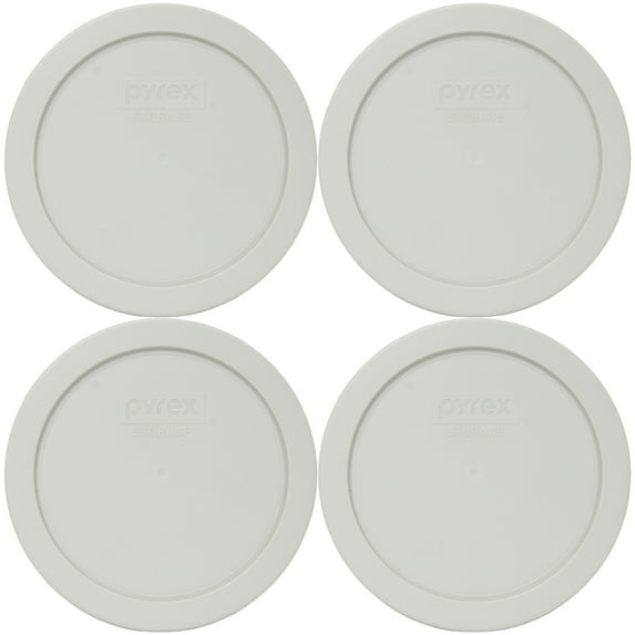 Pyrex 7201-PC Sleek Silver Plastic Storage Replacement Lid Cover (4-Pack)