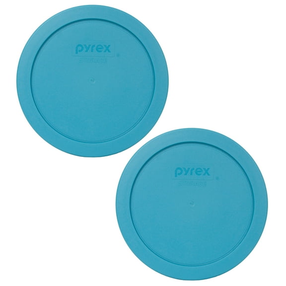 Pyrex 7201-PC Teal Blue Plastic Storage Replacement Lid (2-Pack)