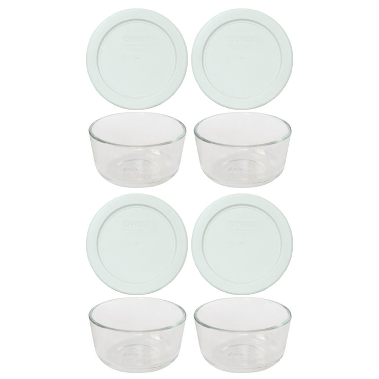 Pyrex 7202 Simply Store 1-Cup Round Clear Glass Food Storage Bowl (2-Pack)