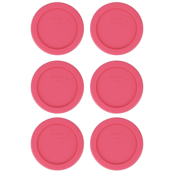 Pyrex 7202-PC 1-Cup Electric Pink Food Storage Replacement Lid (6-Pack)