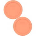 thumbnail image 1 of Pyrex 7202-PC Bahama Sunset Orange Plastic Replacement Storage Lid Cover (2-Pack), 1 of 2