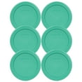 thumbnail image 1 of Pyrex 7202-PC Green Round Plastic Replacement Lid Cover , 4" L x 4" W x 0.5" H ,(6-Pack), 1 of 3