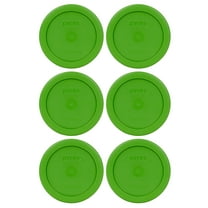Pyrex 7202-PC Lawn Green Round Plastic Food Storage Replacement Lid (6-Pack)