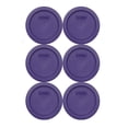 Pyrex 7202-PC Plum Purple Plastic Replacement Storage Lid Cover (6-Pack ...