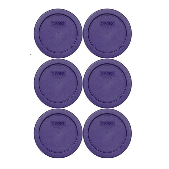 Pyrex 7202-PC Plum Purple Plastic Replacement Storage Lid Cover (6-Pack)