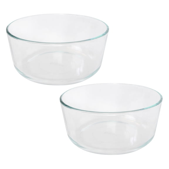 Pyrex 7203 (7-Cup) Clear Glass Bowls (2-Pack) - Made in USA