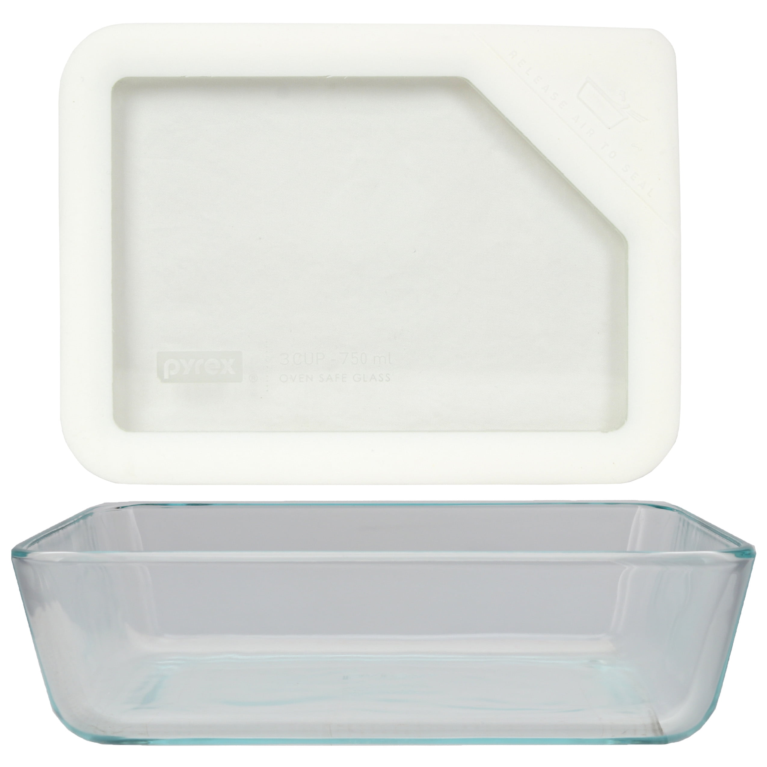 Pyrex 7210 3-Cup Clear Glass Storage Dish and Pyrex OV-7210 Glass