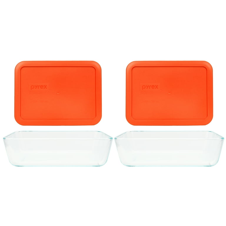 Pyrex 3-Cup Rectangular Storage Container Lids (7210-PC) - Plastic Snap  Lids, Made In USA