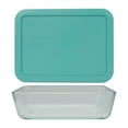 thumbnail image 1 of Pyrex 7210 3-Cup Glass Storage Dish and 7210-PC Plastic Turquoise Plastic Lid, 1 of 6