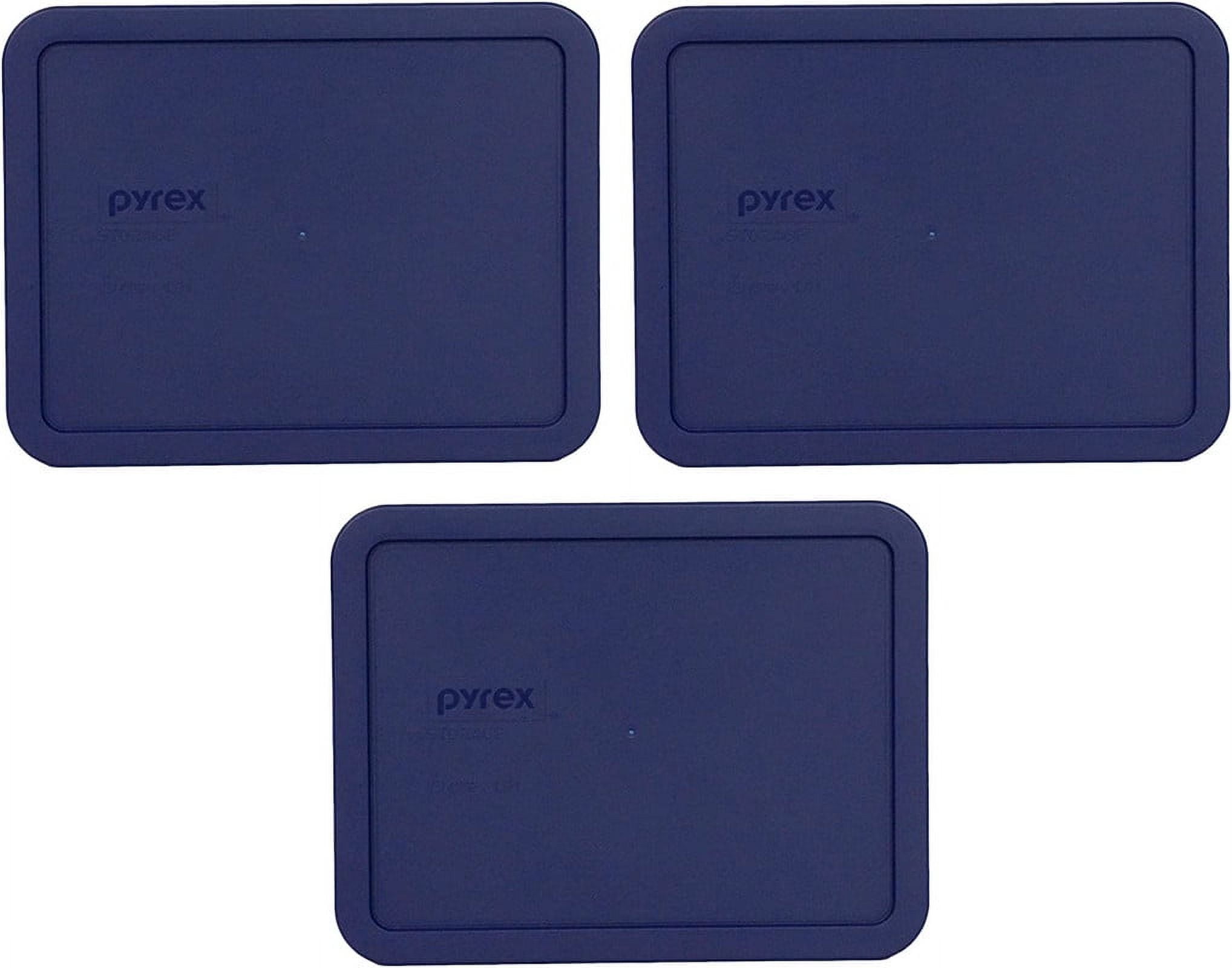Flex 3-Pieces Square Pyrex Nonstick Heat Resistant Blue Scraper