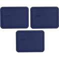 thumbnail image 1 of Pyrex Replacement Lid 7210-PC Blue Rectangle Cover (3-Pack) for Pyrex 7210 3-Cup Dish (Sold Separately), 1 of 2