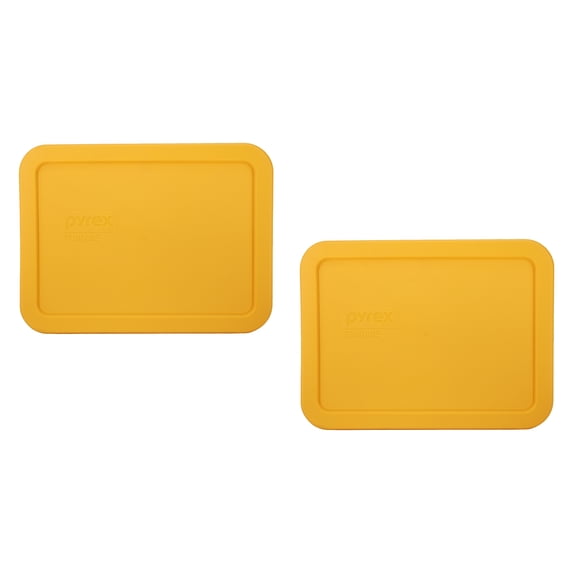 Pyrex 7210-PC 3-Cup Lemon Drop Yellow Food Storage Replacement Lid (2-Pack)