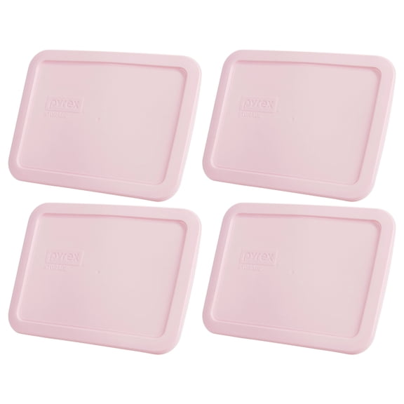 Pyrex 7210-PC 3-Cup Loring Pink Food Storage Replacement Lid (4-Pack)